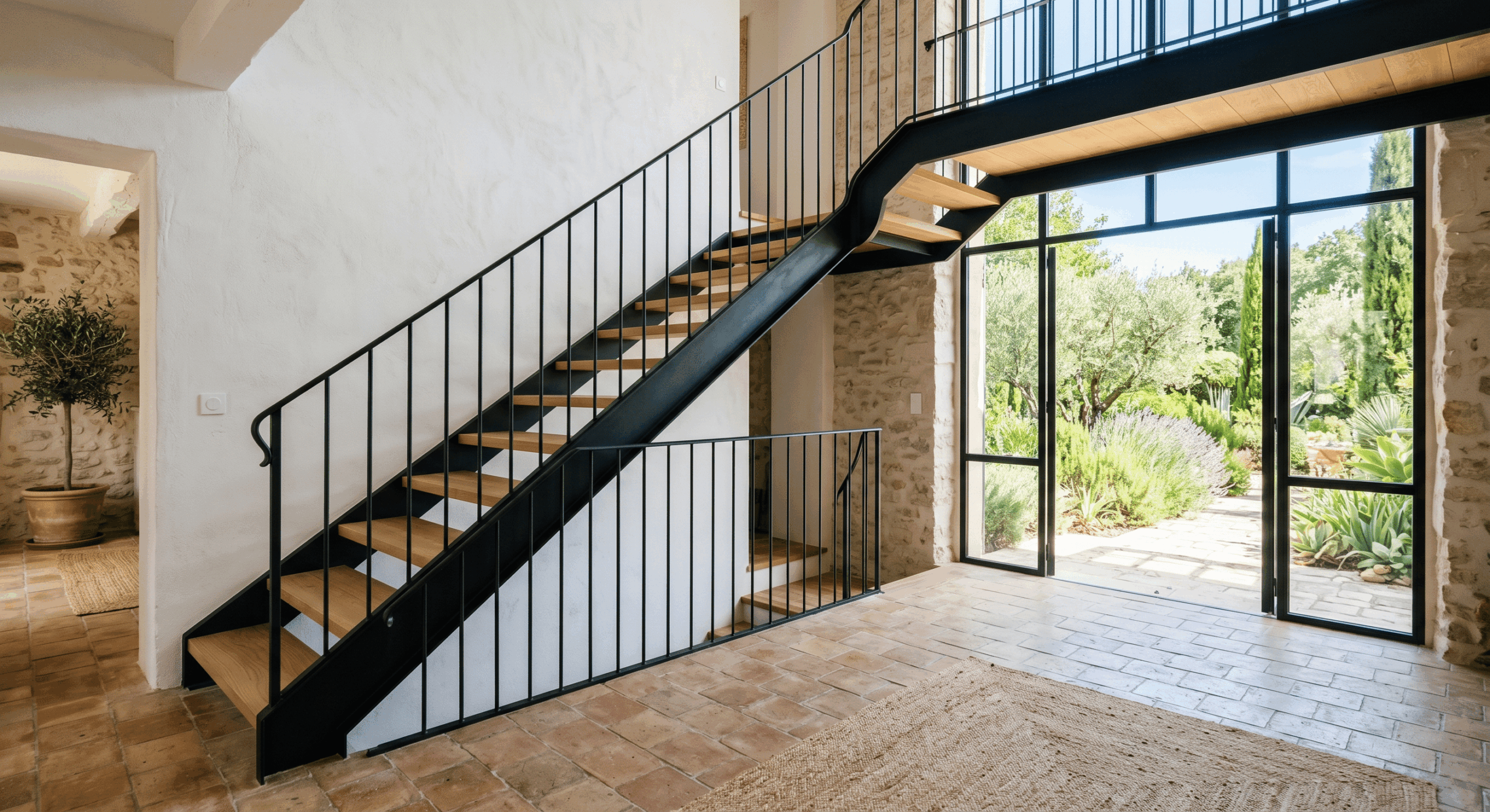 Escalier en fer forgé sur mesure dans le Var : colimaçon, droit ou design