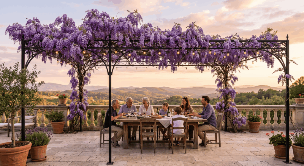 Pergola fer forgé sur mesure var